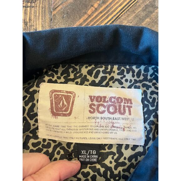 Volcom Scout Jacket Men XL Black Chore Field Utility Skater Outdoors Grunge - Picture 2 of 14